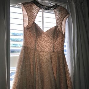 Nude homecoming dress